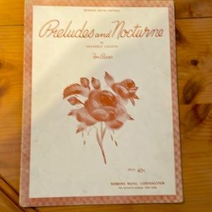 Vintage sheet music. Preludes and Nocturne by Fredric Chopin